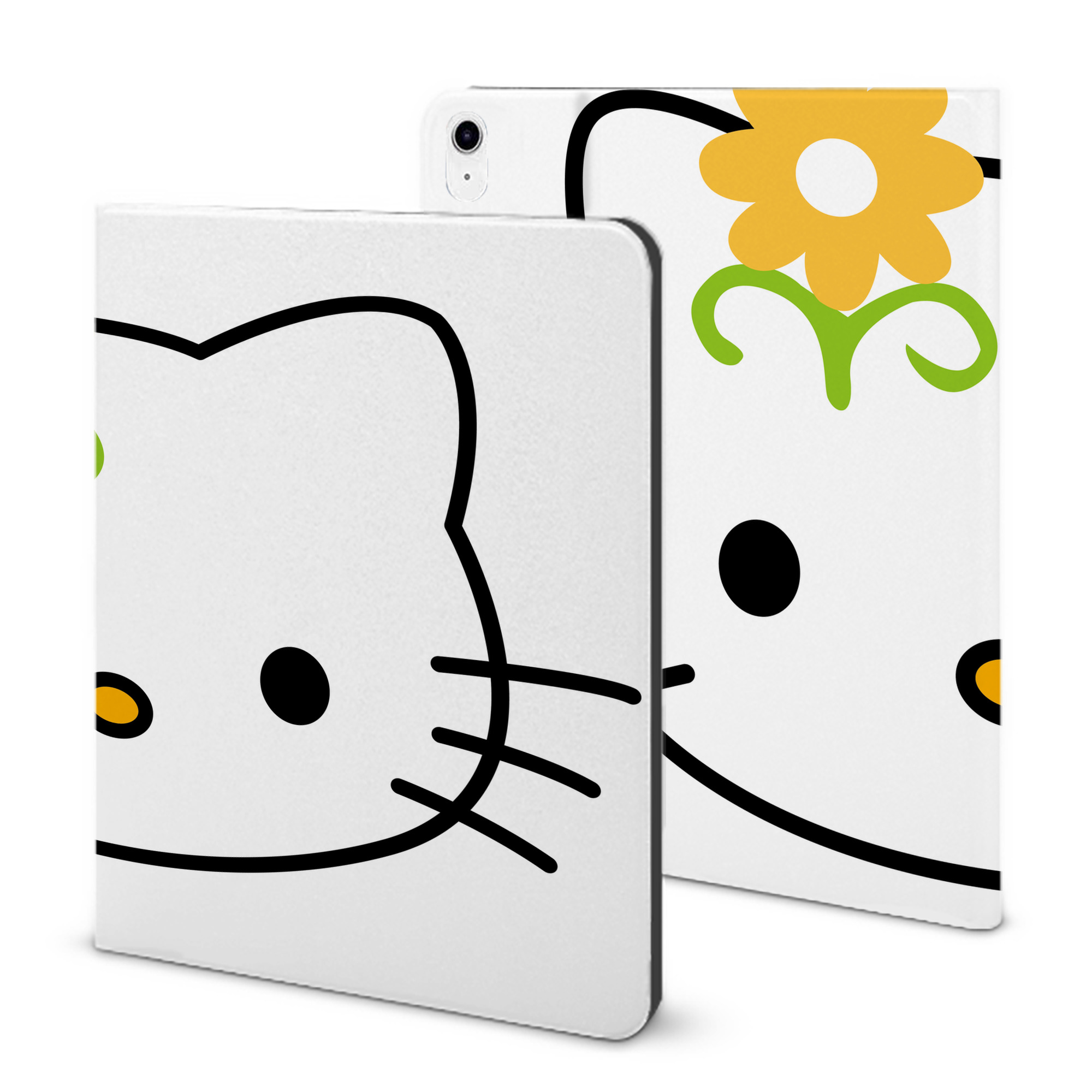 （画像用） Hello Kitty ハローキティ IPad ケース ブック型 PUレザー TPU 耐衝撃 軽量 薄型 ペン収納なし 全面保護 IPad 各モデル対応
